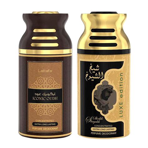 Buy Lattafa Iconic Oudh + Sheikh Al Shuyukh Luxe Edition Perfumed Body ...