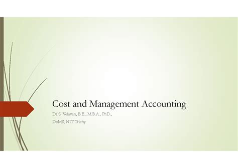 2024 - MBA - CMA - Chapter 4 - v2 - Cost and Management Accounting Dr S ...