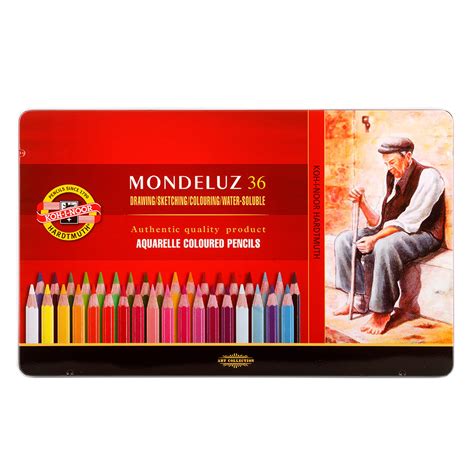 KOH-I-NOOR MONDELUZ ARTIST'S WATER SOLUBLE COLOURED PENCILS - ASSORTED ...