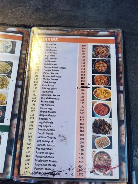 Menu at Hotel Poornanand, Sedam