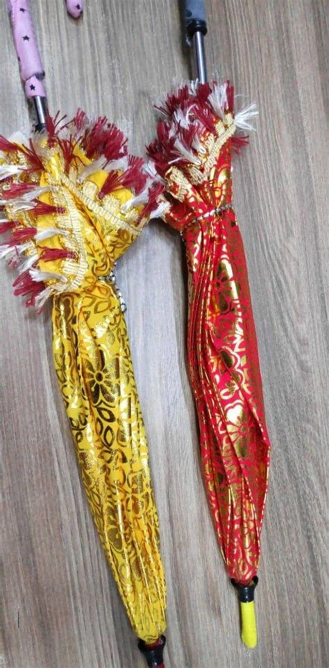 LAMANSH Indian Wedding decoration Umbrellas / Jaipuri Golden print umb ...