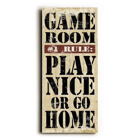 Found it at Wayfair - Game Room Rules Wall Décor | Game room family ...