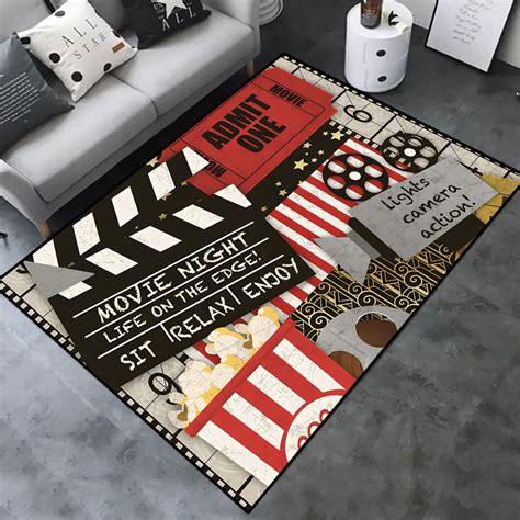Amazon.com: Movie Clapboard Area Rug Movie Night Home Theater Film Art ...