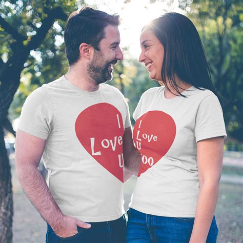 Half Heart Matching Couple Tshirt by iberry's – theiberrysstore