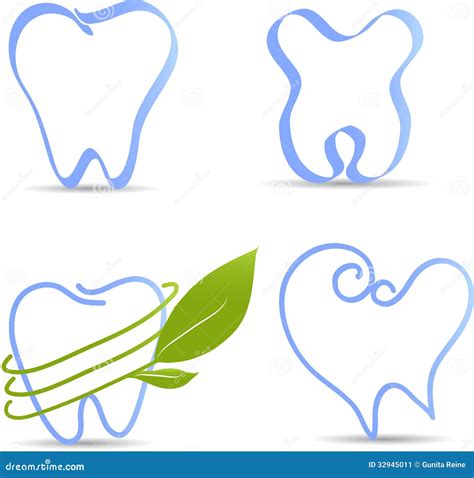 Simple tooth illustrations stock vector. Illustration of beauty - 32945011
