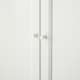 BILLY / OXBERG bookcase with panel/glass doors, white, 160x30x202 cm ...