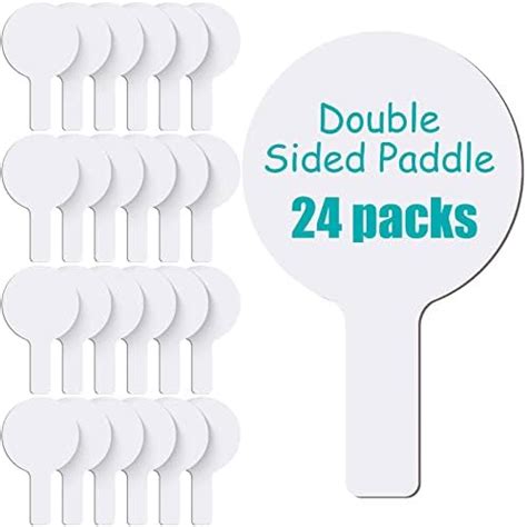 24 Pieces 5 x 9 Inch Dry Erase Paddles - Handheld Double Sided Small ...