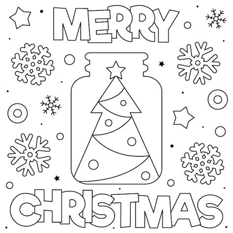 Frohe Weihnachten Malvorlagen-Vektoren und -Illustrationen zum ...