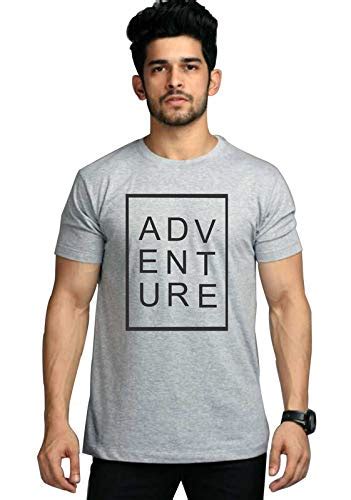 Buy Men's Round Neck Half Sleeves Regular Fit Cotton Tshirt Grey XXL at ...