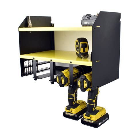 Yellow and Black Dewalt Drill Driver Battery Tool - Wall Mountable ...