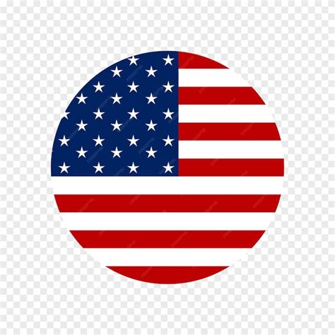 Round flag of the united states of america national symbol vector ...