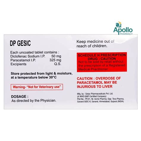 DP Gesic Tablet 10's Price, Uses, Side Effects, Composition - Apollo ...