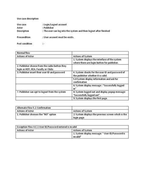 Image result for Use Case Description