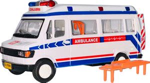 Miniature Mart Kids Pullback & Go Indian Hospital Emergency Ambulance ...