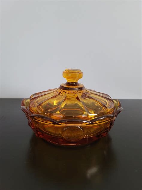 Vintage Fostoria Coin Glass Amber Covered Dish on Mercari in 2022 ...