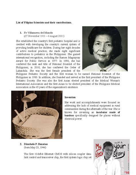LIST OF Scientist - List of Filipino Scientists and their contributions ...
