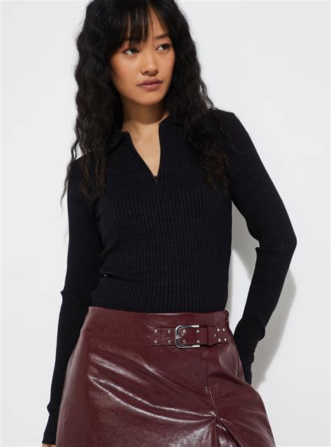 Buy URB_N Women Ribbed Fitted Top Online at just Rs. 799.0 ...