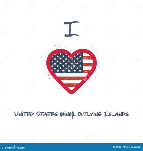 I Love United States Minor Outlying Islands. Stock Vector ...