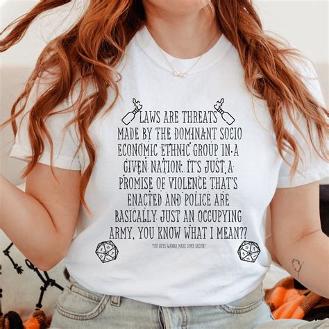 Laws Are Threats Shirt, Dimension 20, Brennan Lee Mulligan D&D Short ...