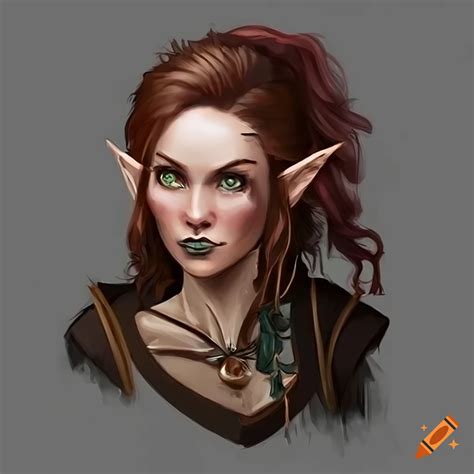 Illustration of a half-elf human female pirate bard
