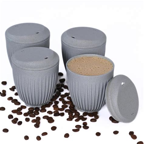 Buy Eha Earth Friendly Retro Coffee Mug with Lid | Tea Cup Set of 4 ...