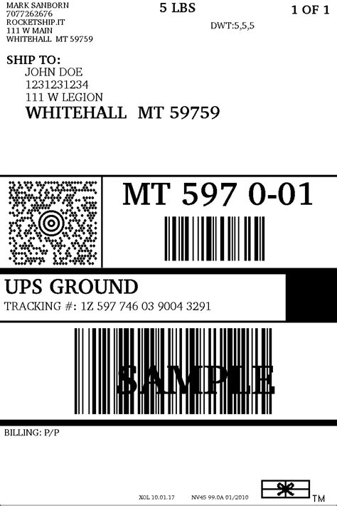 Image result for UPS Tracking Label