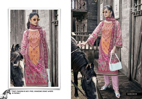 LEVISHA NARGIS NX VOL 3 LAWN COTTON DIGITAL PRINT WITH FANCY WORK SUIT