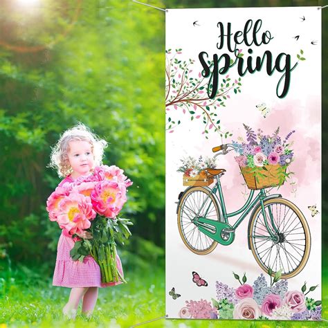 Buy Hello Winter Welcome Porch Sign Door Cover Banner Winter Party ...