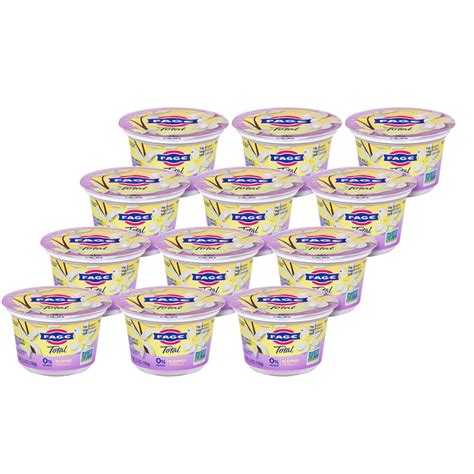 Fage TOTAL 0% Greek Yogurt, Blended Vanilla, 12ct | FreshDirect