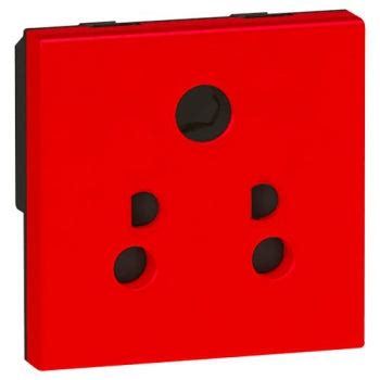 Buy Legrand 573808 6A (2/3 PIN) 2MODULE TAMPERPROOF RED INDIAN SOCKET ...