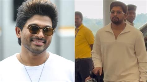 Watch: Allu Arjun sports cool look as he reaches airport in his car ...