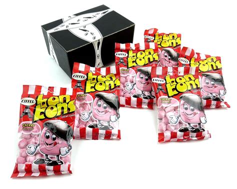 Buy Eiffel Cherry Bon Bons Chewy Candy, 4 oz Bags in a BlackTie Box ...