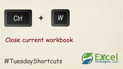 CTRL + W - close current @MSExcel workbook. #TuesdayShortcuts #Excel # ...