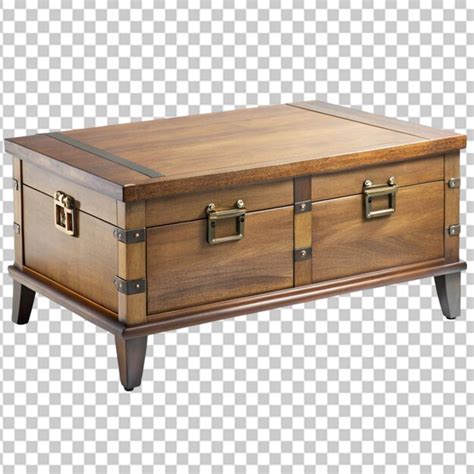 Chest coffee table transparent background | Premium AI-generated PSD