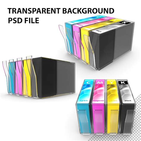Inkjet printer cartridges png | Premium PSD