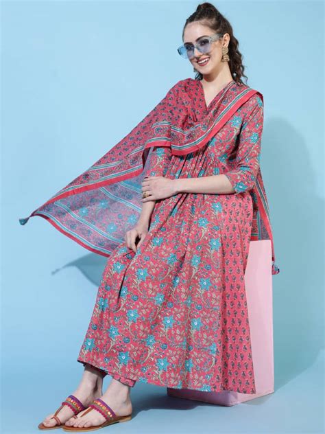 Gulmohar Jaipur Women Floral Print Flared Kurta - Buy Gulmohar Jaipur ...