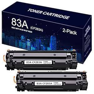 EWJUEZS Compatible 2-Pack 83A CF283A (CF283AD) Black Toner Cartridge ...
