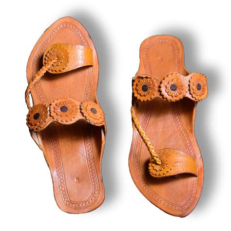KOLHAPURI CHAPPAL, Kolhapuri Cross Vani Patta Ladies Leather Footwear,