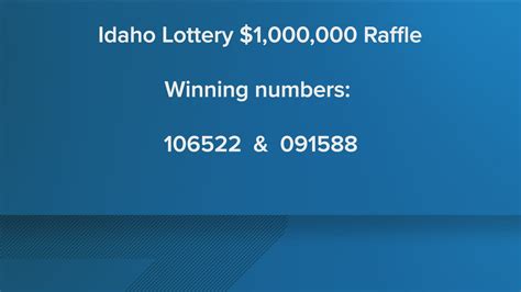 Idaho Lottery announces $1,000,000 Raffle winning numbers | ktvb.com