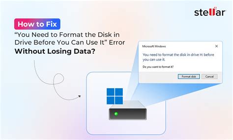 Fixed: "You Need to Format the Disk in Drive Before Using It" Error