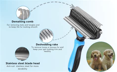 Buy KlawKingdom- Dematting & Deshedding Brush for Dogs & Cats | Dog ...