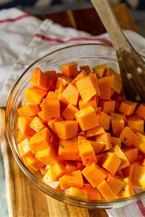 Oven Roasted Butternut Squash with Bacon Recipe (3 Ingredients!)