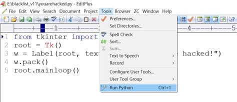 Image result for How to Run Python Code in EditPlus