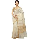 Buy Rsv fabrics Women's Kasavu Cotton Saree With Blouse Piece (RS-24 ...