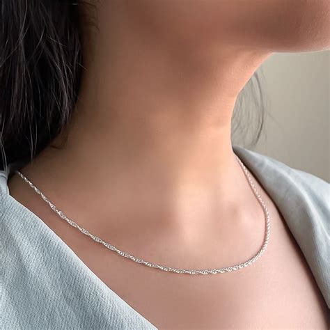 Silver 925 Swirl Chain Necklace – Unniyarcha