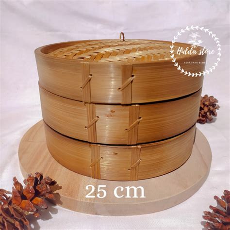 Jual Klakat Dimsum Bambu Eceran 25 Cm - Tutup Klakat, Coklat Asap - Kab ...