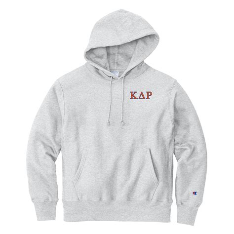 Kappa Delta Rho Fraternity Champion Reverse Weave Embroidered Greek Le ...