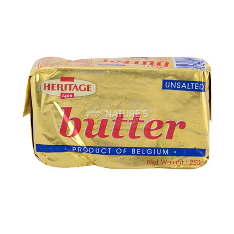 Buy Heritage Butter Unsalted, 250g Online at Natures Basket