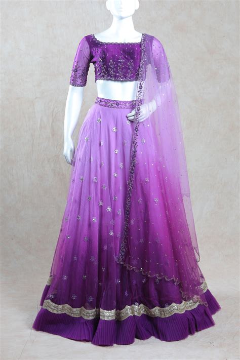Shaded Purple Lehenga|Mahek Designs