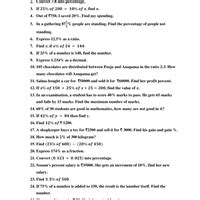 Mental Maths Questions and Answers Comparing Quantities - Class 8 PDF ...
